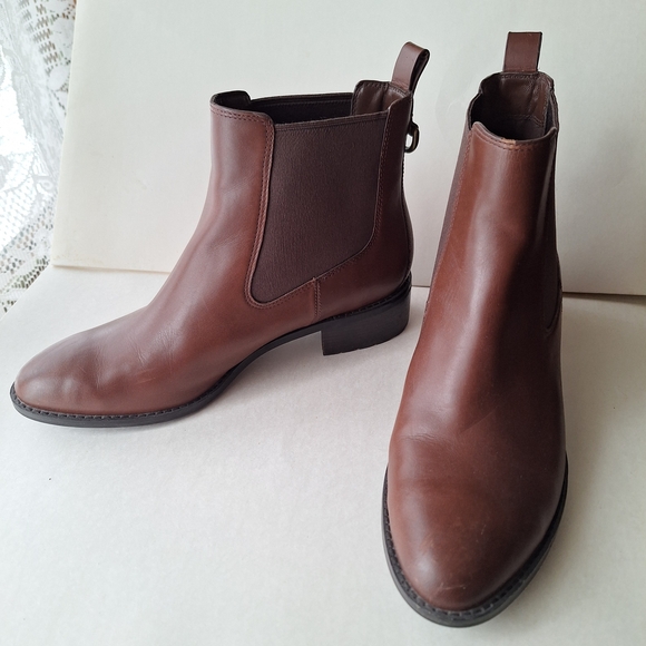 Cole Haan Shoes - Cole Haan Waterproof Brown Leather Newburg Chelsea Boots Booties